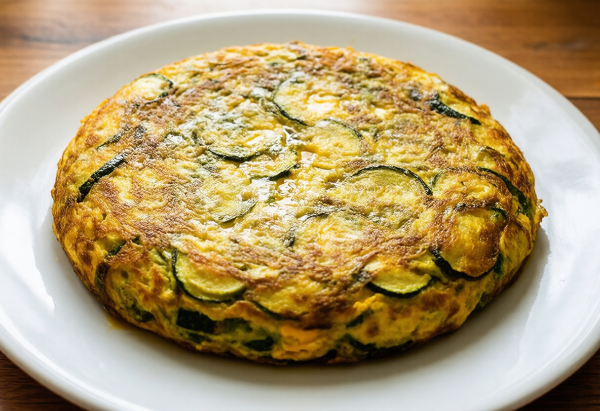 Tortilha de courgette para o jantar