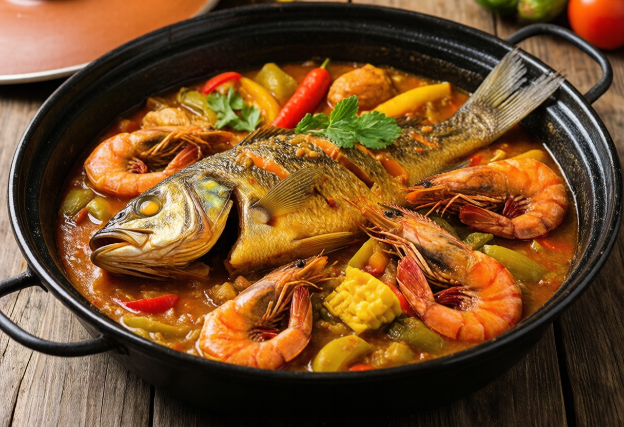 Caldeirada de vegetais de mercado